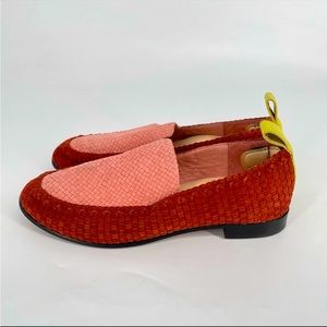 Charlotte Stone Twyla Suede Loafer Pink Orange Size 8
